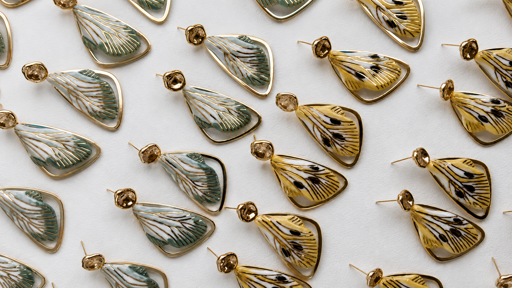 Porcelain elements being assembled into jewelry